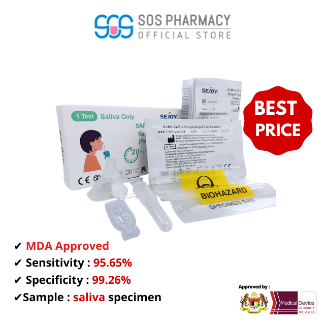 SEJOY [RAPID COVID 19 ANTIGEN TEST KIT] 1 BOX Approved by KKM & MDA