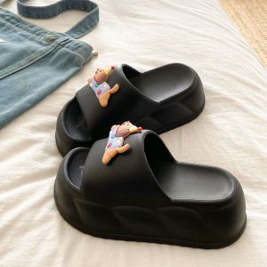 [Free Shipping] Summer Casual Indoor And Outdoor Wear Student-Style Home-Use EVA Thick-Soled Height-Increasing Versatile And Fashionable Slippers For Women