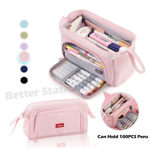 Large Capacity Kawaii Pencil Case Canvas Pen Pouch Boxes Organizer Cute Korean for Girls School Office Supplies Accessories