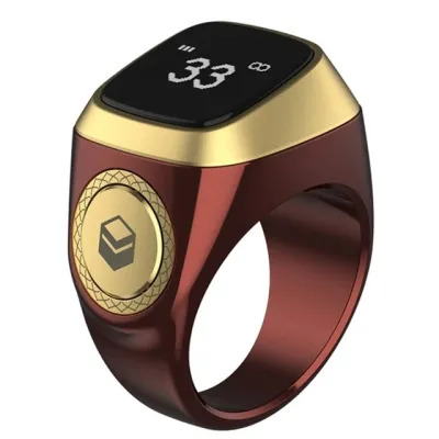 iQibla Smart Tasbih Tally Counter Ring for Muslims Zikr Digital Tasbeeh 5 Prayer Time Reminder Waterproof