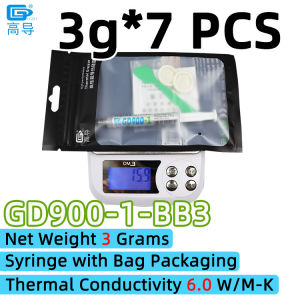 Gd900-1 Thermal Conductive Compound 3g (7 Pieces) Cooling Compound with Efficiency of 6.0 W/M-K for Pc Games Ps5 Cpu and Gpu Model Bb3