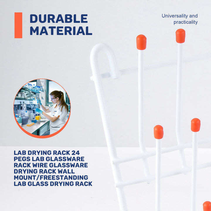 Lab Drying Rack 24 Pegs Lab Glassware Rack Wire Glassware Drying Rack ...