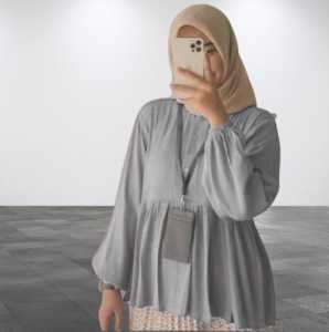 Chasy Blouse Polos Crinkle Airflow Kekinian Atasan Wanita Blus Terbaru