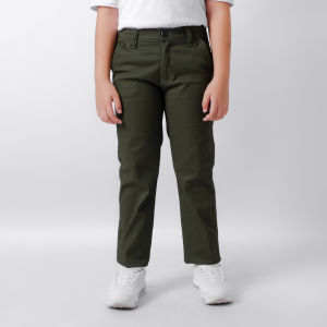 Zweckout Label Celana Panjang Anak Laki Laki Chinos Usia 2 - 12 Tahun Slim Fit Hitam