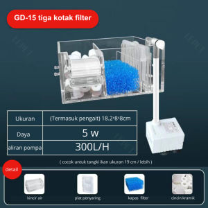 LEPET Hanging / GD15 / GD16 / GD17 / GD18 / GD19/ Hang on Filter Aquarium / Filter Gantung Akrilik