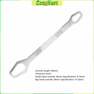 C.N. Universal Wrench Tool Plum Wrench Double-Head 8-22mm Chrome Vanadium Steel