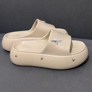 [Free Shipping] WomenS New Thick-Soled EVA Slippers Casual And Fashionable For Summer Outdoor And Indoor Use Non-Slip Height-Increasing Shiny Slippers