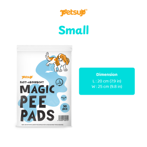 Petsup Magic Pee Pads Fast Absorbing Dog Training Pads with Soft Non Woven Top Layer Water Absorbing Polymer Helps Keep Potty Areas Cleaner and Fresher with Odor Control for Cats & Dogs
