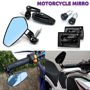 PMShop Handle Bar End Side Mirror Foldable Motorcycle Alloy Rearview Mirror 22mm Universal 2Pcs