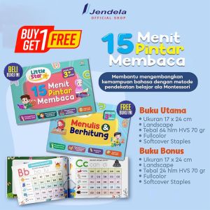 (Isi 2 Buku) Buku Anak LITTLE STAR 15 Menit Pintar Membaca dan Berhitung Untuk Usia 3+ Tahun Buku Belajar Anak Ziyadbooks