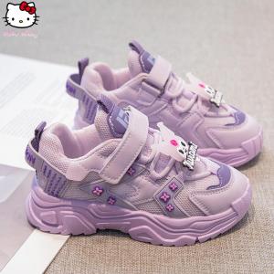 Christmas gifts Halloween New Girls Sweet Casual Shoes Sanrio Spring Autumn Kuromi Anime Kids Cartoon Kawaii Soft Soled Breathable Comfort Sports Shoes