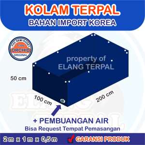 Terpal Kolam Terpal Ikan Kotak Orchid 200x100x50 / 100x200x50 / 2x1x50 / 1x2x50 Kolam Terpal Korea