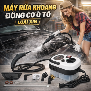 Máy Làm Sạch Hơi Nước Rửa Khoang Động Cơ Ô Tô – Vệ Sinh Điều Hòa Cửa Kính Siêu Sạch