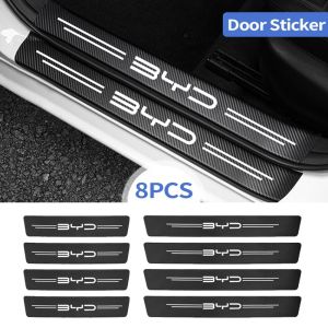 4/8 miếng dán BYD atto3/bid seal/bid Dolphin sợi carbon miếng dán cửa xe hơi miếng dán Ngưỡng Cửa chống trầy xước chống bước