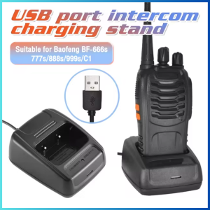 COD Taffware Charger baterai ht baofeng Walkie Talkie for BF-888S BF-777S BF-666S UFO-1