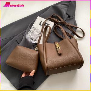 Shoulder Bag for Women Solid Crossbody Bag PU Leather Basket Bag for Work Travel