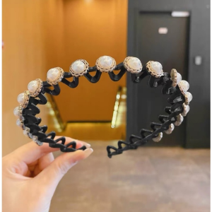 Băng Đô Tóc Mái Gãy Thời Trang Mới Băng Đô Tóc Gợn Sóng Màu Đen Cho Nữ Băng Đô Thể Thao Băng Đô Nữ Phụ Kiện Tóc