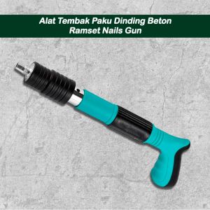 ELINK Alat Tembak Paku Dinding Beton – Ramset Gun Alat Mesin Tembak Paku Dinding Beton 73 mm Manual Stampset Gun Dinding Beton Besi Baja Pemasang Paku Tembak