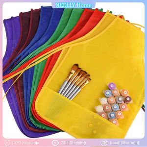 1PC Children Plain Apron Home Hot Baking Gift Kids Crafts Non-Woven Kitchen Playset Painting Cooking  Bib Apron Waterproof Cover Cute Crafts