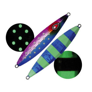 SANTEC - SLOW BUZZ METAL JIG 55g/75g/110g/140g/170g/220g SLOW JIGGING GLOW EFFECT JIG BOTTOM