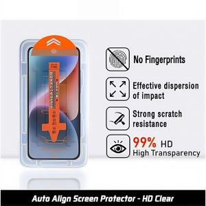 quick installation 9H Full Clear Tempered Glass  16 Pro max 16 15 plus 14 13 12 11 XS X XR screen protector