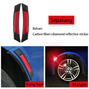 Stiker Reflektor Ban Mobil Sticker Reflector Velg Mobil Motor Sepeda Stiker Reflektor Timbul Stiker Reflektor Samping Mobil