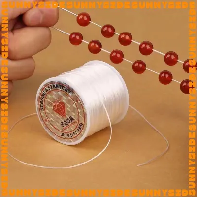 1 Cuộn Dây Cước Lụa Đàn Hồi 60m Dây Thun Lụa Xỏ Chuỗi Hạt Làm Handmade Trang Sức Thắt Vòng Đồ Thủ Công