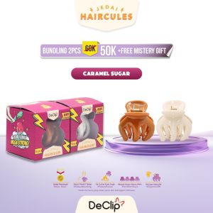 Bundling 2pcs DeClip Jedai Haircules ukuran 5cm Gigi 5 Solid Series
