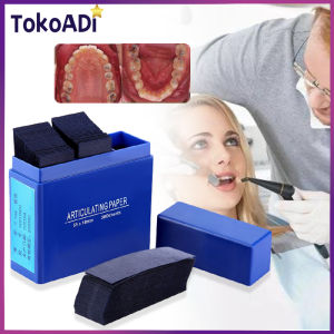 300 Lembar Dental Articulating Paper Straight / Kertas Artikulasi Lurus Gigi Karbon Marker Artikulating Paper