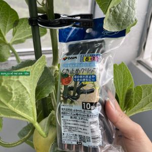 Kẹp Giữ Thân Cây Thông Minh - Kẹp Cố Định Cành Hoa Hồng Cây Leo Vào Cọc Thép Bọc Nhựa (Set 10 Cái Đủ Size Phi 8 - 20)