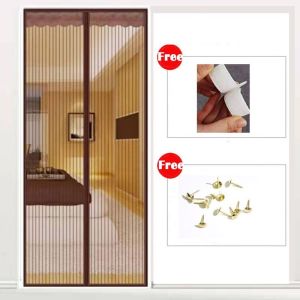 100*210cm Magnetic Mesh Screen Door Curtain Anti Mosquito Insect Bug Curtain Automatic Closing 防蚊门帘