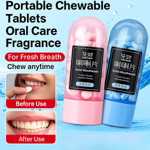 Solid Toothpaste Tablets Portable Chewing Tooth Cleaning Tablets Fresh Breath Dental Care for Travel
