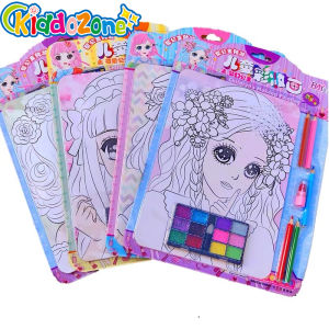KiddoZone 4PCS Children's DIY Makeup Painting: A Creative Kids Art Supply for Princess Girl Graffiti Art