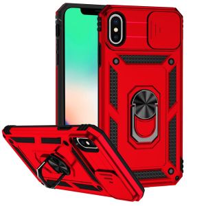 Ốp Điện Thoại Dành Cho iPhone X XS XR XS Max Ốp Lưng Có Giá Đỡ Từ Tính Hình Áo Giáp Camera Bảo Vệ Cửa Sổ Đẩy Trung Sĩ