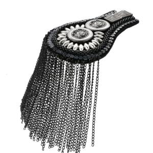 Tinh Tế Tua Epaulet Cổ Điển vải gắn cầu vai tua rua kim loại dây đeo vai Trang Trí Quà Tặng Cho nam nữ