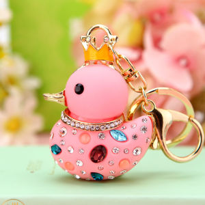 [SPRINTT] GK036 Gantungan Kunci Diamond Bebek Kecil Cantik Tali Mobil HP Tas Good Luck Keychain Pria Wanita