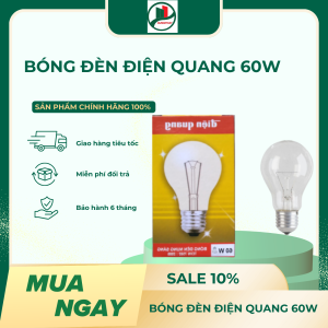 Bóng Đèn Sợi Đốt Bóng Đèn Dây Tóc Bóng Đèn Nung Sáng Điện Quang 60W
