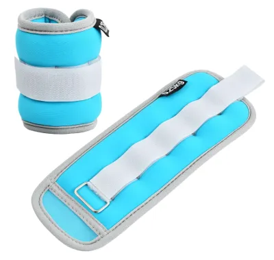 SG stock Adjustable Ankle Weights 0.5kg 1kg 1.5kg Pair Wrist & Leg Weights for Walking Running Fitness Workout Training