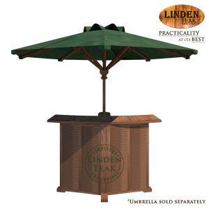 Handcrafted Solid Teak Wood ECO Bar Table with Hole Furniture (NO UMBRELLA)