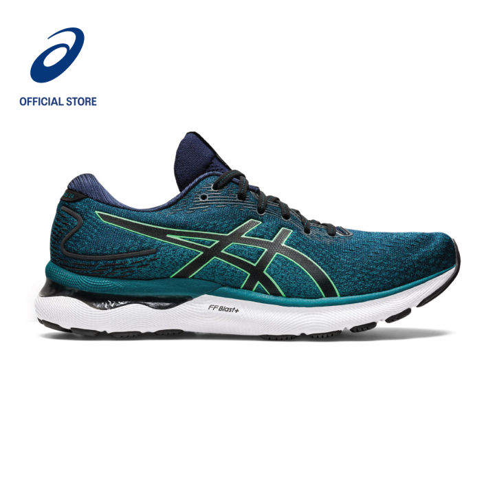 ASICS Men GEL NIMBUS 24 Running Shoes in Velvet Pine New Leaf