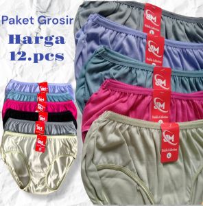 isi 1lusin CD Polos Bahan Katun Motif Polos Quality Premium Import Wanita Size M-L-XL-3L-4L T-Shirt