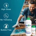 Keo Epoxy đổ mặt bàn, Nhựa epoxy trong suốt đổ khuôn silicone, Epoxy resin làm handmade - Bộ 1kg - LRAB 312. 