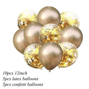 🎈sg stock🎈 12inch 10pcs Latex Balloons Colored Confetti Mixed Rose gold Wedding Decoration Party Birthday Decorate