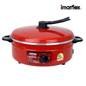 Imarflex กระทะไฟฟ้า รุ่น MP-12Q หม้อไฟฟ้า 3 ลิตร ปรับความร้อนได้ กะทะไฟฟ้า หม้อสุกี้ กระทะ ฝาจับแบบใหม่ ฝาอลูมิเนียม กระทะอลูมิเนียม กระทะ