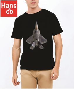 Kaos Pria Model Terkini Trending Motif 3D Bahan katun 24s Pesawat Jet Raptor H0646