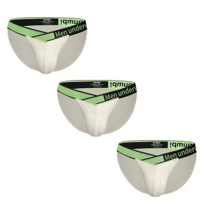 CMENIN PUMP 3Pcs Ins สไตล์กางเกง Modal Jockstrap กางเกงในชายต่ำเอวเซ็กซี่ชุดชั้นในชายกางเกงสำหรับชาย MP242