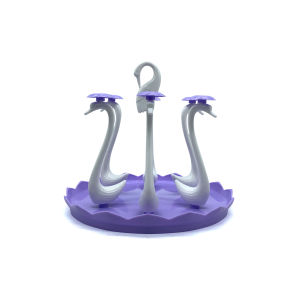 Hodeso Cup Holder Organizer Swan Glass Holder Plastic Kitchen Cup Rack Coffee Cup Holder Tumbler Organizer Tray for 6 Glasses