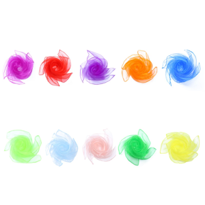 10Pcs Assorted Color Chiffon Dance Scarves For Movement And Displays Lightweight Breathable Fabric Texture Accessory