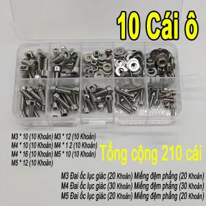 Bộ Ổc Vít lục Giác 10 15 24 Chiếc Thép Không Gỉ Bề Mặt Nhẵn Bóng Độ Bền Cao Chống Gỉ Sét Hiệu Quả