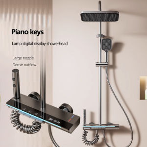 ARTHUR Starry Sky Chrome Digital Shower Faucet Set with Integrated Storage and Temperature Control